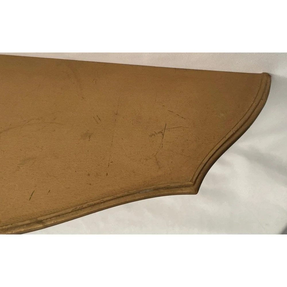 Vintage 1970's HOMCO Home Interiors Gold Wall Shelf Scrolled Hollywood Regency